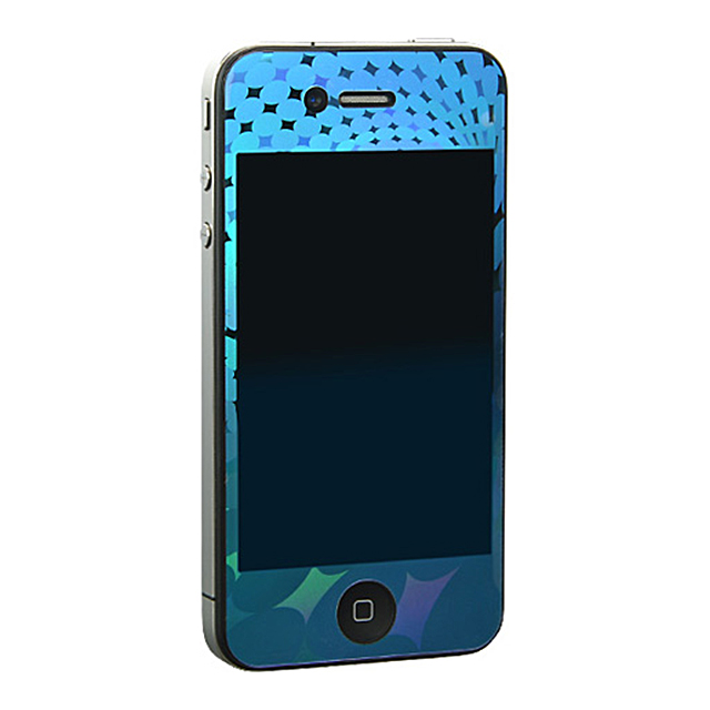 【iPhone4S/4 フィルム】SKY BRIGHT BLUE protector film for iPhone4S/4(spiral holographic)サブ画像