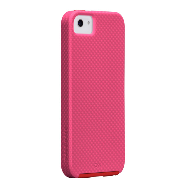 【iPhoneSE(第1世代)/5s/5 ケース】Hybrid Tough Case, Lipstick Pink /Flame Red