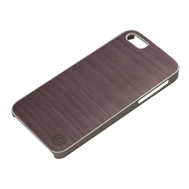 【iPhoneSE(第1世代)/5s/5 ケース】Real wood case Vivid Puple rain ホワイトフレームサブ画像