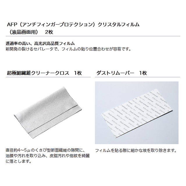 【iPod touch】AFPクリスタルフィルムセット for iPod touch 5thサブ画像