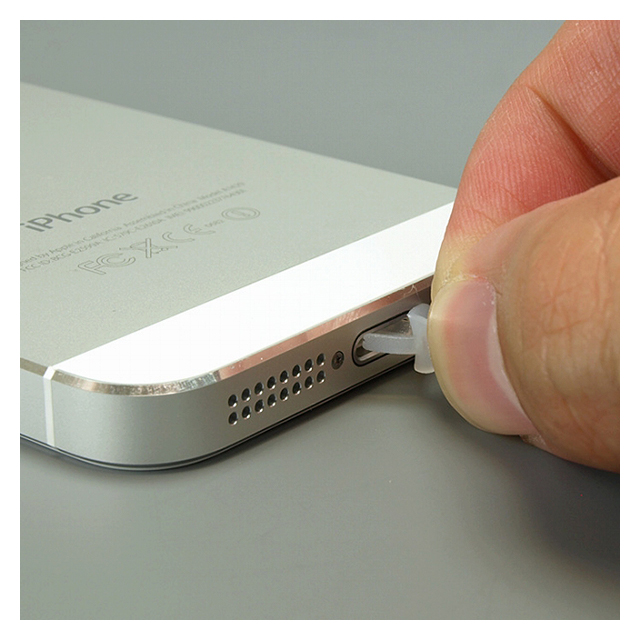 【iPhone5】細かいゴミやホコリの侵入を防ぐポートキャップセット for iPhone5(クリア)サブ画像