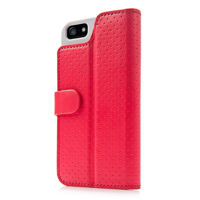 【iPhoneSE(第1世代)/5s/5 ケース】Folder Case Sider Polka Red/Greygoods_nameサブ画像