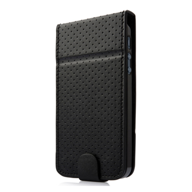 【iPhoneSE(第1世代)/5s/5 ケース】Folder Case Upper Polka Black/Blackサブ画像