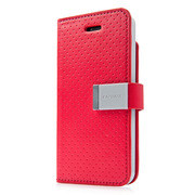 【iPhoneSE(第1世代)/5s/5 ケース】Folder Case Sider Polka Red/Grey