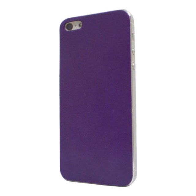 【iPhone5 スキンシール】BADSMAKESGOODS レザーカバー (Purple)