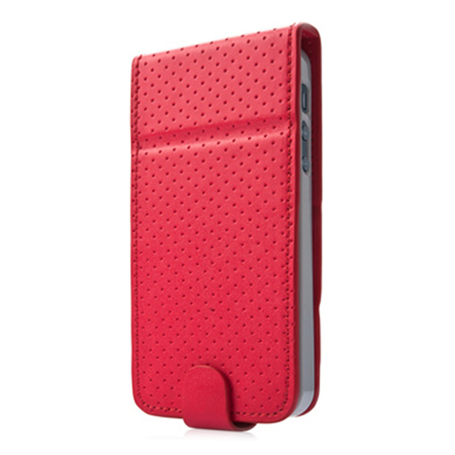 【iPhoneSE(第1世代)/5s/5 ケース】Folder Case Upper Polka Red/Greyサブ画像