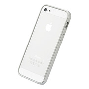 【iPhone5 ケース】フラットバンパーセット for iPhone5(シルバー＆ホワイト)