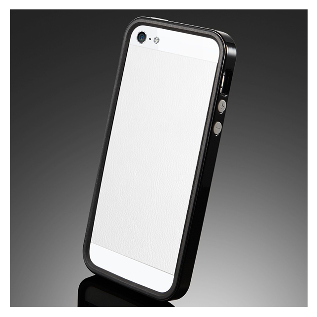 【iPhone5 スキンシール】SPIGEN SGP Case Skin Guard Series Leather Whiteサブ画像
