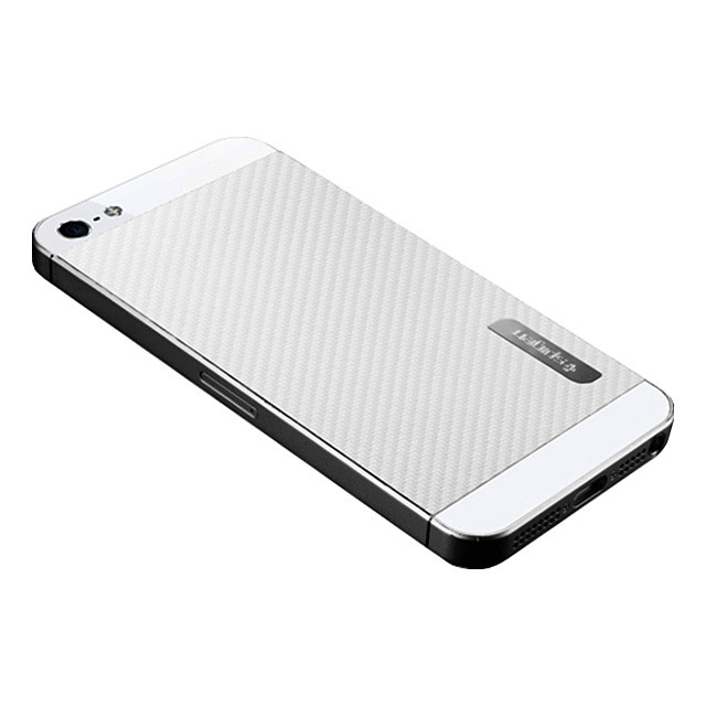 【iPhone5s/5 スキンシール】SPIGEN SGP Case Skin Guard Series Carbon White