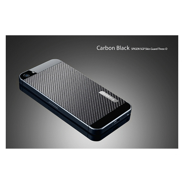 【iPhone5s/5 スキンシール】SPIGEN SGP Case Skin Guard Series Carbon Blackサブ画像