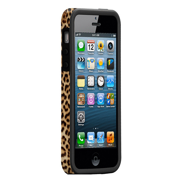 【iPhoneSE(第1世代)/5s/5 ケース】DESIGNER PRINTS Hybrid Tough Case, Cheetah/Blackサブ画像