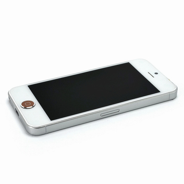 超軽量・極薄のアルミ製ホームボタンカバー『ホームボタンアルミプレート for iPhone/iPad 』 Aタイプ：ブラック/シルバー/ブロンズ/レッド/ブルーサブ画像