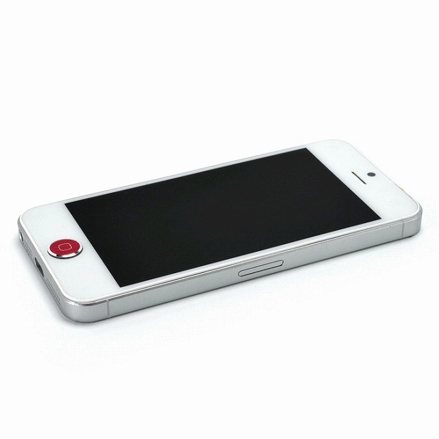 超軽量・極薄のアルミ製ホームボタンカバー『ホームボタンアルミプレート for iPhone/iPad 』 Aタイプ：ブラック/シルバー/ブロンズ/レッド/ブルーサブ画像