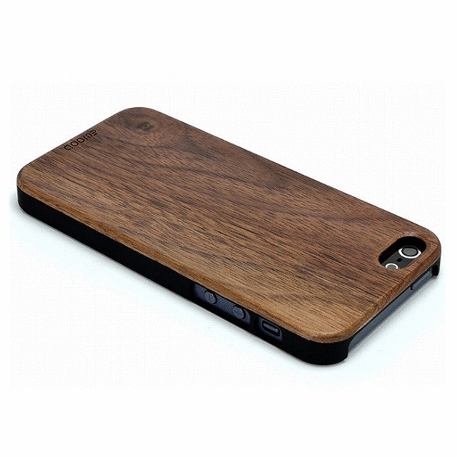 【iPhone5s/5 ケース】木材とプラスチックの融合型ケース『ハイブリッドウッドケース』(ブラックウォールナット×ブラック)サブ画像