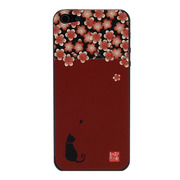 【iPhone5 ケース】和彩美「ふるる」：iPhone5用彩装飾シート(梅と影猫)