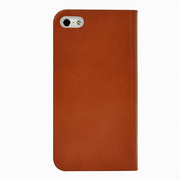 【iPhone5s/5 ケース】高級牛革を使用した手帳型カバー『Classic Leather』(ブラウン)