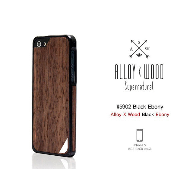 【iPhoneSE(第1世代)/5s/5 ケース】Alloy X Wood (Black×Ebony)サブ画像