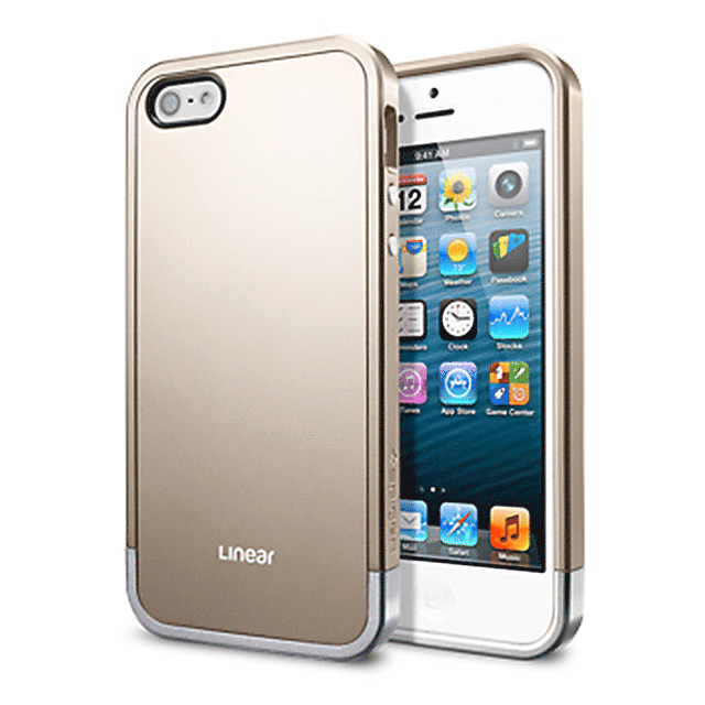 【iPhoneSE(第1世代)/5s/5 ケース】Linear Metal series (Champagne Gold)