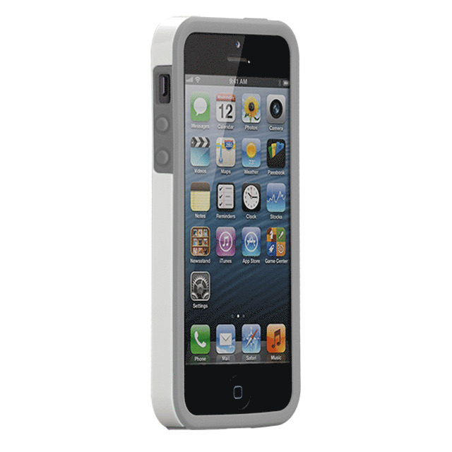 【iPhoneSE(第1世代)/5s/5 ケース】Hybrid Tough Case, White/Titanium Greyサブ画像