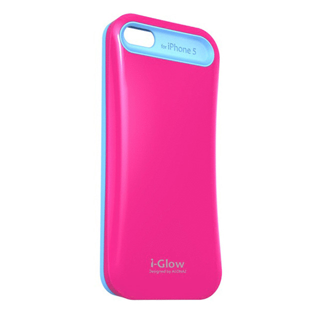 【iPhoneSE(第1世代)/5s/5 ケース】i-Glow Vivid Case with TCS Pink×Blueサブ画像