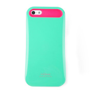 【iPhoneSE(第1世代)/5s/5 ケース】i-Glow Vivid Case with TCS Mint×Pink