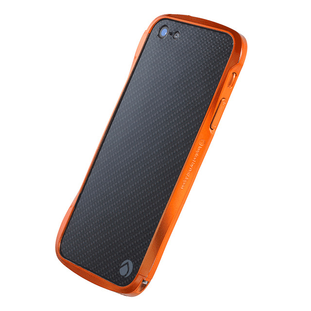 【iPhone5s/5 ケース】CLEAVE CRYSTAL BUMPER METALIC ＆ CARBON EDITION (Monaco Orange)サブ画像