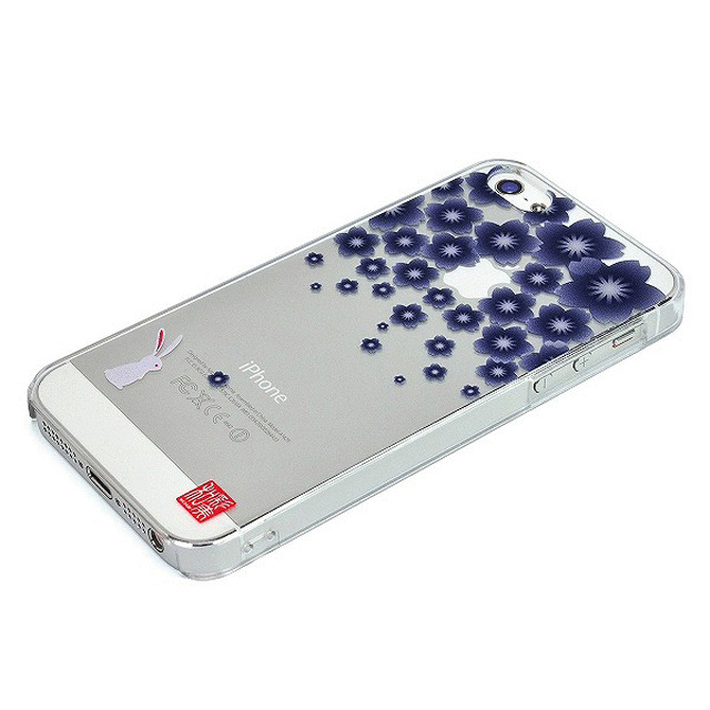 【iPhone5s/5 ケース】和彩美「ふるる」：堅装飾カバー透(重ね桜に兎)サブ画像