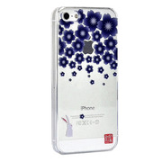 【iPhone5s/5 ケース】和彩美「ふるる」：堅装飾カバー透(重ね桜に兎)