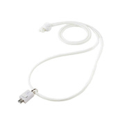 Micro-USBポート用ネックストラップ ホワイト
