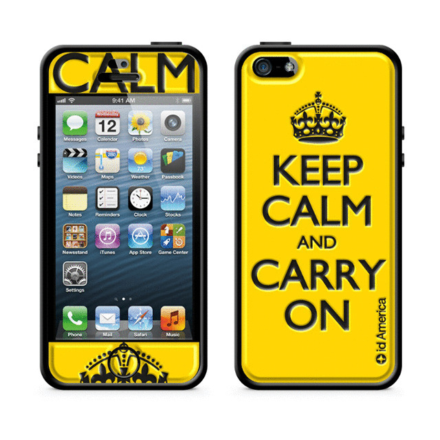 【iPhoneSE(第1世代)/5s/5 ケース】Cushi Plus KEEP CALM (Yellow)