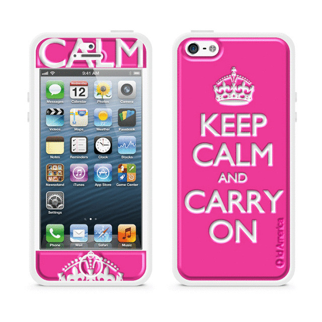 【iPhoneSE(第1世代)/5s/5 ケース】Cushi Plus KEEP CALM (Pink)