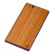 【XPERIA Z スキンシール】WOODEN PLATE for Xperia Z カリン