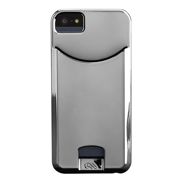 【iPhoneSE(第1世代)/5s/5 ケース】Barely There ID Case (Gloss Metallic Silver)