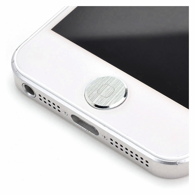 超軽量・極薄のアルミ製ホームボタンカバー『ホームボタンアルミプレート for iPhone/iPad 』 Bタイプ：ブラック/シルバー/イエロー/パープル/グリーンサブ画像