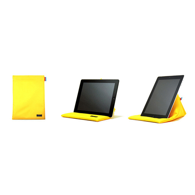 【iPad(第3世代/第4世代)/iPad2 ケース】スタンディングポーチ (yellow)サブ画像