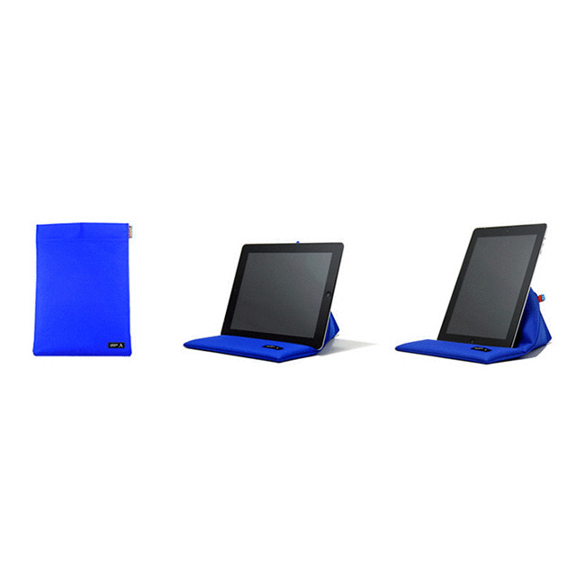 【iPad(第3世代/第4世代)/iPad2 ケース】スタンディングポーチ (blue)サブ画像
