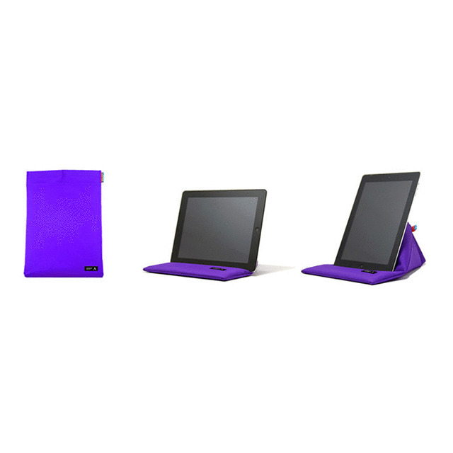 【iPad(第3世代/第4世代)/iPad2 ケース】スタンディングポーチ (violet)サブ画像