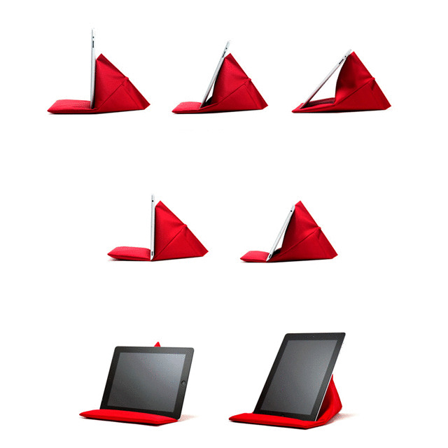 【iPad(第3世代/第4世代)/iPad2 ケース】スタンディングポーチ (red)サブ画像