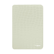 【iPad mini(第1世代) ケース】クロコダイル調型押レザーケース ホワイト
