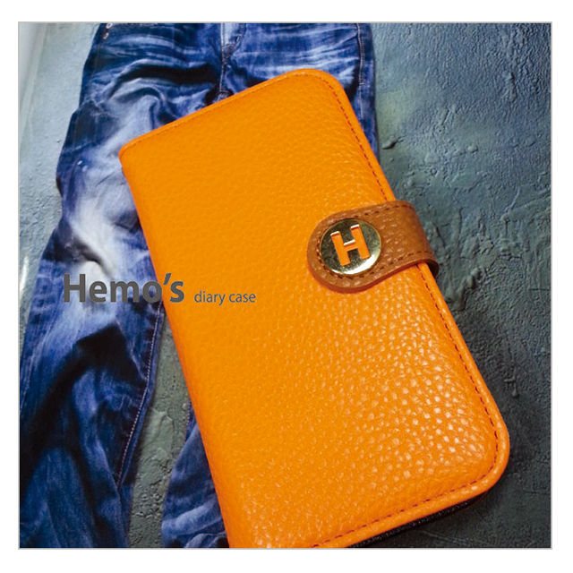 【iPhoneSE(第1世代)/5s/5 ケース】Amante Hemo’s ダイアリーケース (Orange)サブ画像