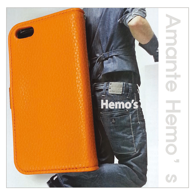 【iPhoneSE(第1世代)/5s/5 ケース】Amante Hemo’s ダイアリーケース (Orange)サブ画像