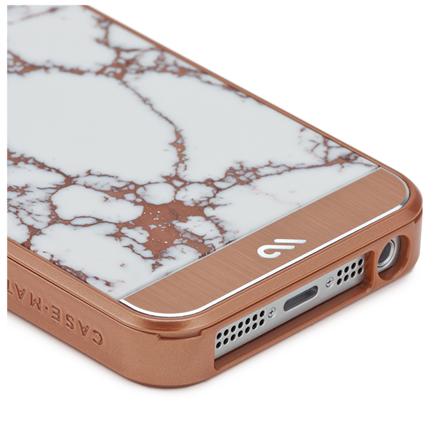 【iPhoneSE(第1世代)/5s/5 ケース】Crafted Case Gemstone - Copper Howlite (White/Copper)サブ画像