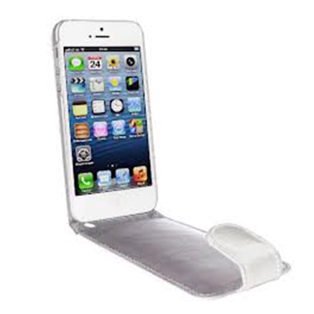 【iPhone5s/5 ケース】SeeJacket Leather FLIP (White)