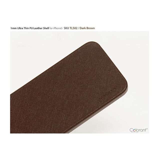 【iPhoneSE(第1世代)/5s/5 ケース】Thin Leather Shell (Dark Brown)サブ画像