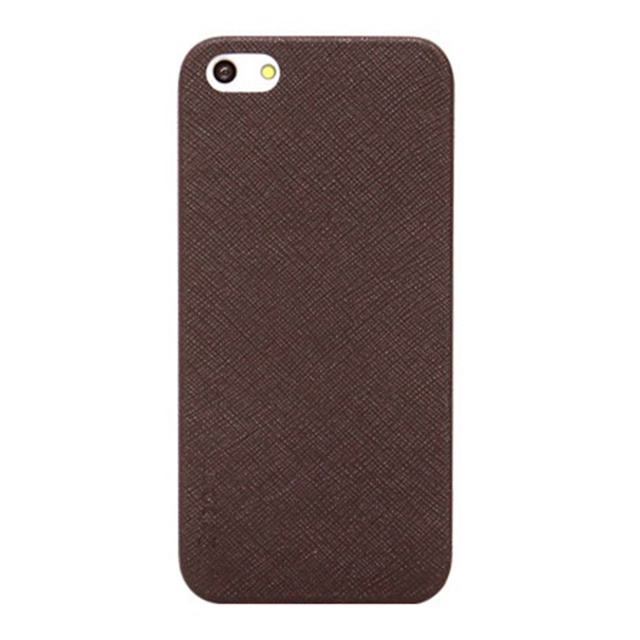 【iPhoneSE(第1世代)/5s/5 ケース】Thin Leather Shell (Dark Brown)