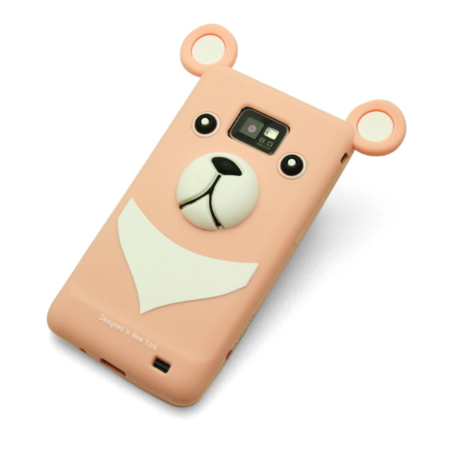 【GALAXY S2 ケース】Full Protection Silicon Bear, Light Pinkサブ画像