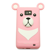 【GALAXY S2 ケース】Full Protection Silicon Bear, Pink