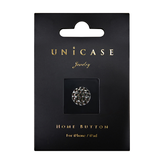 【限定】UNiCASE Jewely HOME BUTTON For iPhone/iPad ブラックダイアモンド