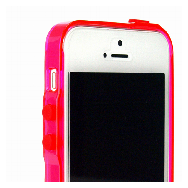 【iPhone5s/5 ケース】Flat Fit band (クリアレッド)goods_nameサブ画像