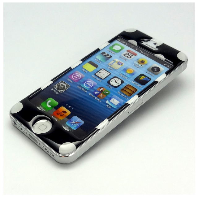 【iPhone5 スキンシール】SPDeCO iPhone5 / ドット ブラック×ホワイトサブ画像